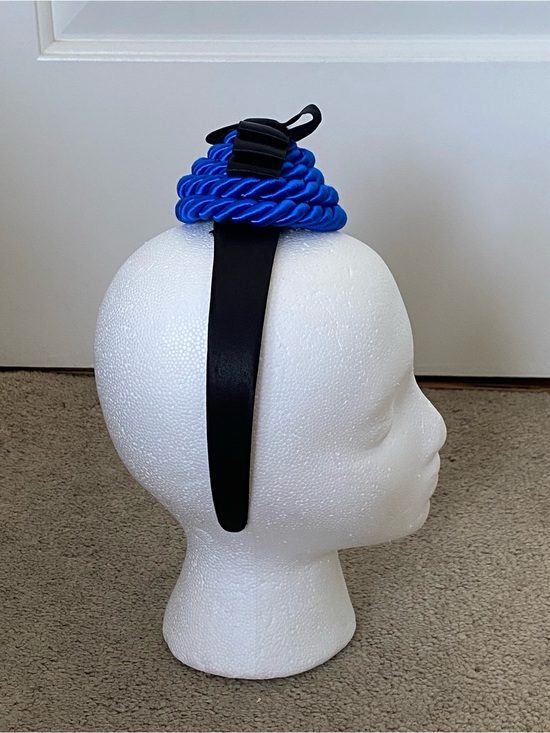 Royal Blue Twisted Rosette Headband main image 5